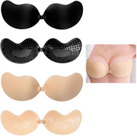 Sujetador invisible de esponja con diseño de una pieza, sexy, push-up, transpirable, sin aros, con cierre frontal, sin tirantes, sin costuras, copas de varios tamaños.