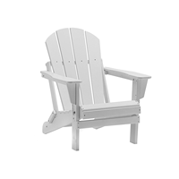 Chaise Adirondack en polyéthylène haute densité, chaise Adirondack en résine, banc en bois pour l'extérieur