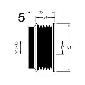 Dispositivo a Ruota Libera per Alternatore Compatibile con VW PASSAT B5 1.9 TDI Diesel (KW: 85, CV: 115) dal 08-1998 al 11-2000 - Product Image 3