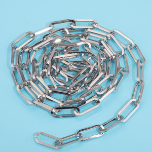 7mm Wide Thick Stainless Steel PVD Gold Plated <b>Long</b> Oval Link Cross Chain | DIY <b>Necklace</b> and Bracelet Jewelry Accessories. - Product Image 2