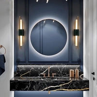 HFBH Personnalisé Doré Marbre Lampe Chambre Salon Salle À Manger Escalier Mur Modem Style Décoration Lumière LED Fer Moderne Simple