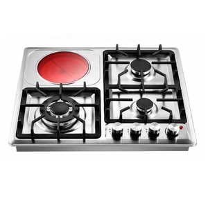 Table de cuisson encastrable OEM 5 feux <span class=keywords><strong>gaz</strong></span> et 1 plaque électrique infrarouge céramique, cuisinière à <span class=keywords><strong>gaz</strong></span> 4 brûleurs, plaque de cuisson à induction et <span class=keywords><strong>gaz</strong></span> - Product Image 6