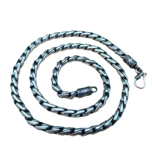 Collana a Catena Osso di Serpente in Argento S925 da 5mm per Uomo, Accessorio di Moda Trendy e Dominante, Regalo - Product Image 5