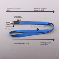 TOLKA TK323 Sangle d'identification professionnelle haut de gamme en nylon de 15 cm avec boucle de sécurité et cordon à tête ronde, style moderne et minimaliste