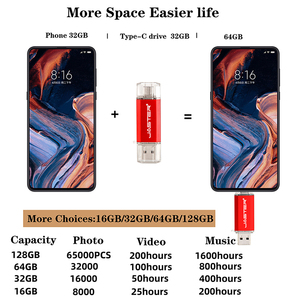 Para JASTER 2-en-1 USB3.0 OTG Flash Drive 128GB 64GB 32GB <span class=keywords><strong>16GB</strong></span> USB Tipo-c <span class=keywords><strong>Pendrive</strong></span> con material plástico <span class=keywords><strong>Precio</strong></span> nuevo y barato - Product Image 5