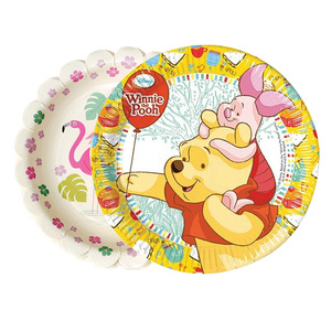 Fête imprimée fournitures en vrac bon marché écologique compostable Restaurant 6 9 10 12 pouces assiettes à vaisselle en papier <span class=keywords><strong>kraft</strong></span> jetables - Product Image 6