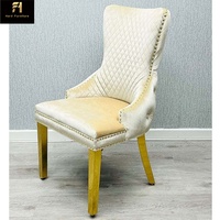 Chaise de salle à manger européenne médiévale super grande et rembourrée, table de manucure italienne de haute qualité, chaise de salle à manger de luxe, décoration