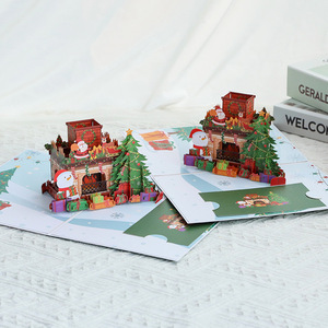 Cadeau de Noël très demandé : Boîte cadeau 3D pop-up de Noël pour papa, carte de vœux pliée pour la vente en gros - Product Image 5