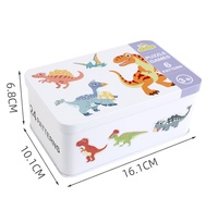 Puzzle éducatif Montessori jouet pour tout-petits apprentissage précoce jeu de correspondance d'objets en forme avec boîte en fer