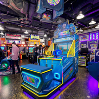 Machine d'arcade de tir à l'eau pour 2 joueurs, adaptée aux enfants, fonctionnant à pièces, garantie 1 an, en plastique durable, en anglais