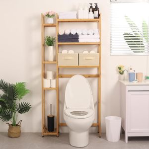Estante de Almacenamiento para Baño de Bambú Extra Grande de 3 Niveles, Organizador sobre el Inodoro con Estante Ajustable sobre el Inodoro para Baño - Product Image 2