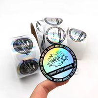 Impression de logo adhésif personnalisé autocollants étanches holographiques feuille de laser autocollant d'hologramme en vinyle pour shampooing utilisation de soins de la peau