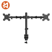 Support double moniteur KHCOOHOO avec mécanisme de levage ODM, écrans de 13 à 27 pouces, 9 kg par bras, réglage pivotant, en acier, rotation à 360 degrés, VESA