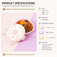 Boîte à bento à 3 compartiments sans BPA et à isolation aromatique |   Couvercle hermétique résistant aux micro-ondes |   Boîte à lunch avec cuillère et fourchette