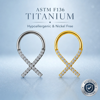 Cincin Hidung Titanium ASTM F136 Lapis Emas 24K Kualitas Implan Klasik Grosir untuk Pernikahan, Pertunangan, dan Pesta