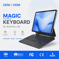 Clavier magique OEM pour iPad Pro M5 M4 M3 avec rétroéclairage RVB et pavé tactile, prend en charge le japonais, l'anglais, l'italien, l'espagnol, l'arabe, le hébreu, le thaï