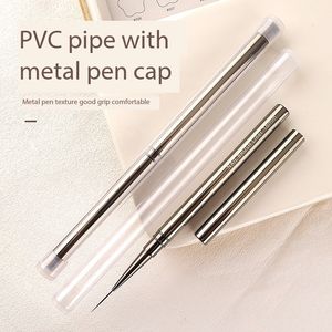 Хит продаж, профессиональные кисти для ногтей, тонкая подкладка, акриловая металлическая ручка, 6/9/12/15/18 мм, длинная полосатая кисть - Product Image 4