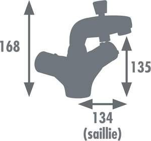 Mezclador termostático <span class=keywords><strong>de</strong></span> baño/ducha Edouard <span class=keywords><strong>Rousseau</strong></span> Volga 2, montaje en cubierta, 2 manijas, llenado rápido, botón <span class=keywords><strong>de</strong></span> seguridad Eco-Stop a prueba <span class=keywords><strong>de</strong></span> quemaduras - Product Image 3