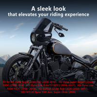 2006-2017 pour Harley Dyna Softail Low Rider Street Bob Super Glide Kit de carénage de moto 5.75 \ "couvercle de carénage de phare 11" ABS