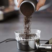 Distributeur d'entonnoir porte-filtre 51/58mm, anneau de dosage de café, anti-vol, poudre, expresso, avec aimants, 1 pièce