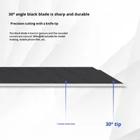 Deli 2037S petit couteau utilitaire à lame en métal coupe-papier rétractable multifonctionnel pour le bureau en alliage de zinc