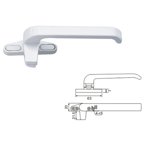 Nhà Máy Giá 7 hình dạng xử lý kẽm khuôn cửa sổ khóa xử lý nhôm cửa sổ phần cứng cho cửa sổ nhôm - Product Image 4