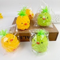 Jouet anti-stress Squishy Canard Ananas en TPR, jouet sensoriel à presser, cadeau mignon pour enfants