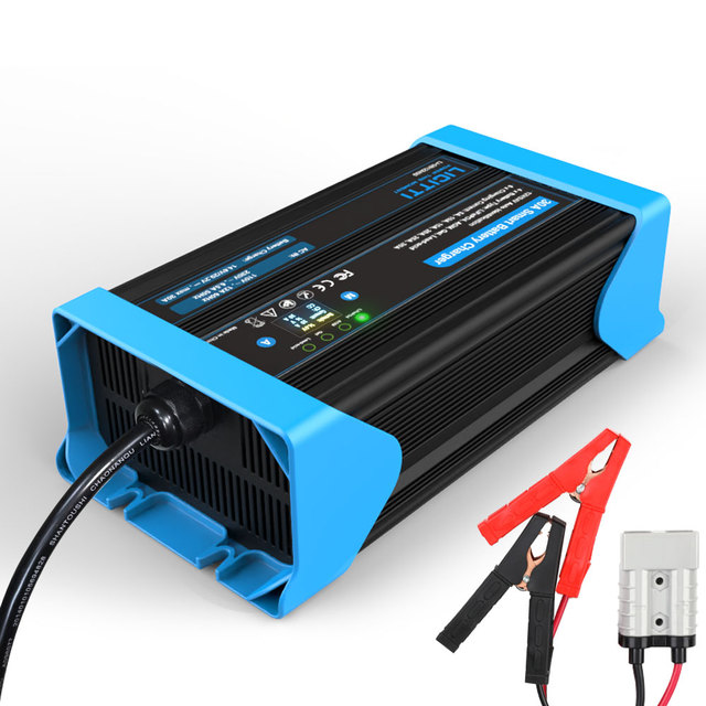 5A 10A 15A 20A 25A 30A 12V 24V Lithium Iron Smar Battery Charger AGM Gel Lead-acid 100 240 V Portable Power Station Charger
