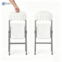 Chaise pliante en plastique personnalisée, portable et empilable, idéale pour les événements - Offre Spéciale