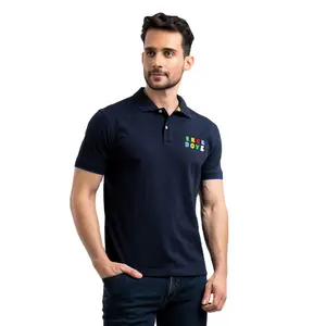 Custom 100% Cotton Pique Knitted High Quality Short Sleeve Embroidered Logo Printed Unisex Men's Polo Shirt