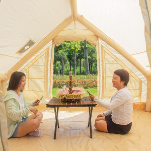 Tente de camping Trigone V Type Ground Nail pour 6-8 personnes, montage automatique, double couche, tissu Oxford imperméable, trois saisons - Product Image 2