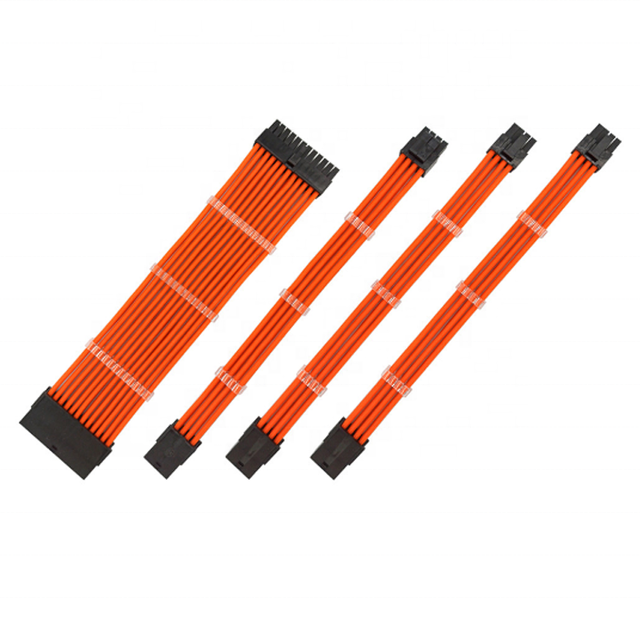 30cm ATX Basic Extension Cable Kit PC GPU CPU Power Supply Sleeved Wire Computer Connectors 24PIN 8PIN 6+2PIN 4+4PIN