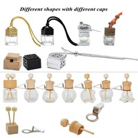 Diffuseur de parfum suspendu pour voiture, flacon en verre anti-fuite de 8 ml, élimination des odeurs, huile essentielle, flacon de parfum