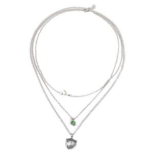 Nuevo collar de 3 capas <span class=keywords><strong>Seven</strong></span> Deadly Sins para mujer, collar de múltiples capas para clavícula, cadena para el cuello, collar de Esmeralda suspenso para crimen - Product Image 5