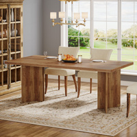 Table à manger rectangulaire en bois Tribesigns de 63 pouces pour 4 à 6 personnes, pieds robustes, table de cuisine en noyer