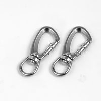 Mousquetons métalliques classiques robustes à succès pour colliers de chien, attaches mousquetons de 32 mm pour cordons et chaînes
