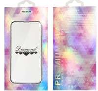 Protection d'écran en verre trempé diamant pleine couverture pour iPhone 14 13 Pro Max Plus avec protection d'objectif photo scintillante – Emballage de vente au détail