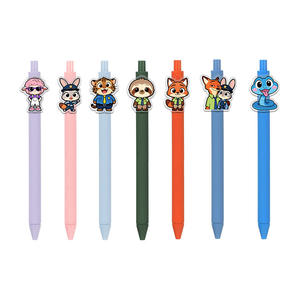 Новая гелевая ручка Crazy Animal City 2 с пластиковым корпусом, с возможностью нанесения логотипа, дизайн с мультяшными животными, рекламная ручка, 0,5 мм, разноцветная - Product Image 1