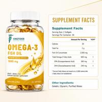 Gélules d'huile de poisson Oméga-3 OEM ODM 1000mg avec EPA DHA, complément alimentaire, 60 unités