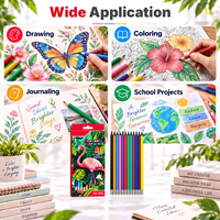 Crayons de couleur pour artistes, fournitures artistiques, ensemble de peinture, kit de dessin, ensemble de crayons à dessiner, boîte de crayons de couleur professionnelle personnalisée, en vrac, LT73414