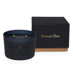 Sang Trọng Nến Thơm Biểu Tượng Tùy Chỉnh Nến Thơm Lớn Sáp Đậu Nành Màu Đen Mờ Jar Nến Thơm - Product Image 2