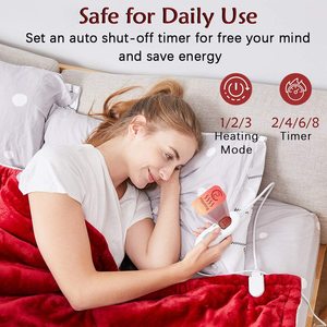 Heated Throw Blanket and Heated <strong>Hoodie</strong> Poncho Wearable Sherpa Wrap - Product Image 4