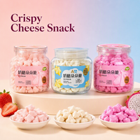 Aimo Cheese Fruity Puff Crisps Camilan Protein Ringan dan Lembut dalam Kotak untuk Anak-anak, Istirahat Kantor, Teh Sore