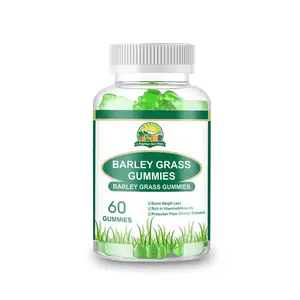 Obat kesehatan Label pribadi suplemen Barley Gummies Vitamin C Barley rumput Gummies untuk penurunan berat badan pencernaan sehat