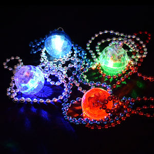 Neonglo kalung bola disko LED, menyala Mardi Gras kalung manik-manik pesta kostum untuk alat peraga panggung lajang ulang tahun - Product Image 4