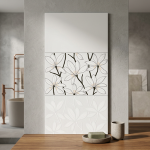 Azulejos de Pared de Cerámica Digitales, Diseño Simple, Blancos, Decorativos, 12x18 Pulgadas (30x45cm), Acabado Brillante, Impresos, 300x450mm, Resistentes al Agua para Exteriores - Product Image 1