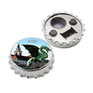 แม่เหล็กติดตู้เย็นลายประเทศยุโรป แม่เหล็กติดตู้เย็นไม้แบบกำหนดเองสำหรับตู้เย็น ลูบลยา ประเทศสโลวีเนีย - Product Image 2