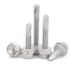 Tornillos Autoperforantes de Acero Inoxidable con Recubrimiento de Zinc GR5, Cabeza de Arco, Rosca Estándar, Fijaciones para Metal y Madera - Product Image 4