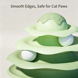 Cute Green Plastic <b>Cat</b> Puzzle Toy With Balls For Easter Boredom Buster Interactive Play For Indoor <b>Cats</b> - Product Image 4