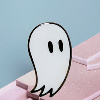 Badge personnalisé en métal électroplaqué sur le thème des fantômes, épingles de revers avec logo personnalisé, vente en gros, fabricant OEM ODM, promotionnel